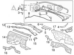 Піддон двірників Cadillac CTS 14-