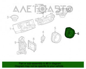 Динамік задній лівий Chevrolet Malibu 13-15