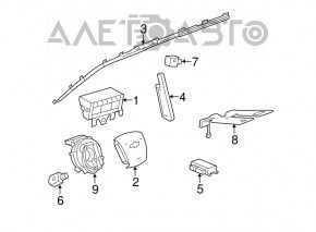 Подушка безпеки airbag бічна шторка ліва Chevrolet Equinox 10-17