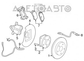 Датчик ABS задний левый Chevrolet Malibu 13-15