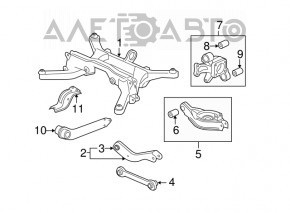 Штифт позаду прямого Chevrolet Equinox 10-17