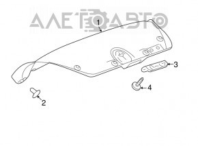 Обшивка кришки багажника Chevrolet Malibu 13-15 чорна