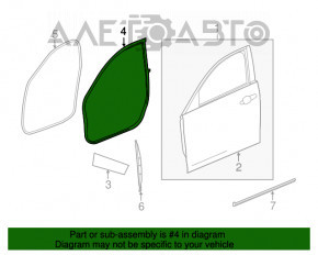 Уплотнитель двери передней правой Cadillac ATS 13-