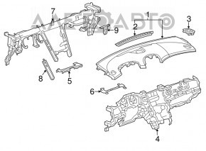 Торпедо передня панель без AIRBAG Chevrolet Malibu 13-15 чорна