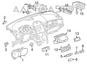 Щиток приладів Chevrolet Malibu 13-15 hybrid