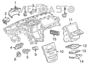 Монитор, дисплей, управление климатом Cadillac ATS 15- рест 4" дюйма, с подогревом