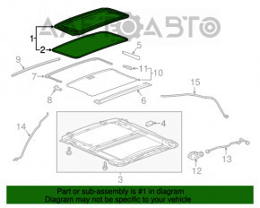 Скло люка Cadillac ATS 13-