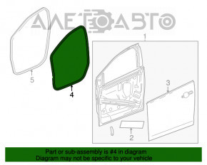 Ущільнювач двері перед лев Chevrolet Volt 16-