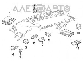 Проекция щитка приборов Chevrolet Camaro 16-