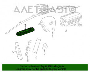 Подушка безпеки airbag колінна пасажирська прав Chevrolet Malibu 16-