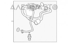Трубка кондиціонера пічка-Конденсер Chevrolet Camaro 16- 2.0