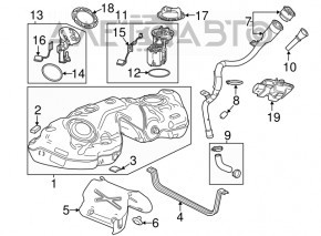 Топливный бак Chevrolet Camaro 16- 2.0, 3.6