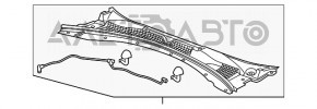 Решетка дворников пластик Chevrolet Camaro 16-