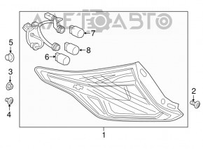 Фонарь левый Chevrolet Volt 16-