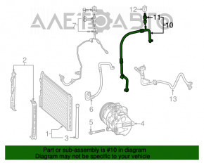 Трубка кондиционера компрессор-печка первая Mercedes CLA 250 14-19