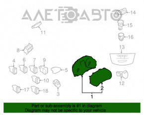 Щиток приборов Nissan Rogue 14-16 usa под полировку