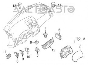 Щиток приладів Nissan Altima 13-18 USA 98к