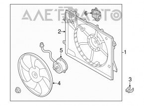 Крильчатка вентилятора охолодження Hyundai Sonata 15-19 2.4