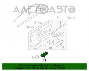 Управління склопідйомниками перед лев Infiniti G25 G35 G37 4d 06-14