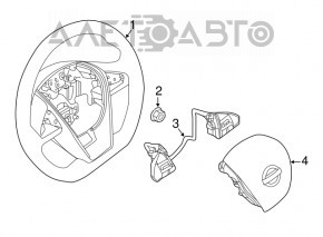 Кнопки управления на руле Nissan Maxima A36 16- дефект хрома