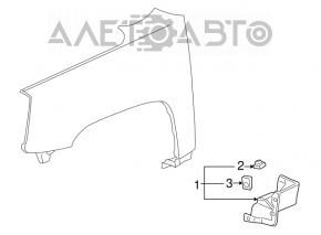 Накладка переднего крыла нижняя правая GMC Terrain 10-17