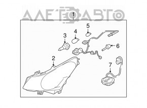 Фара передня права гола Infiniti G35 4d 06-09 дорест ксенон, під полірування