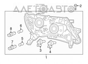 Фара передня права Nissan Pathfinder 17-19 гола рест