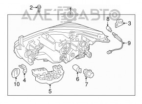 Фара передня ліва Nissan Murano z52 15-18 у зборі дорест LED