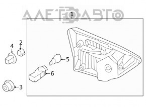 Ліхтар внутрішній кришка багажника лівий Nissan Pathfinder 13-16 дорест