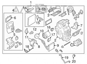 Печка в сборе Nissan Versa Note 13-19