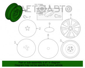 Диск колесный R16 Subaru Impreza 17- GK железка, под прокат