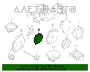 Динамік дверний передній лев Infiniti G25 G35 G37 4d 06-14