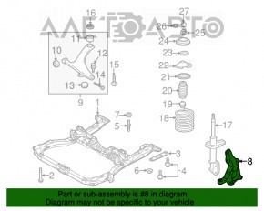 Цапфа перед прав Subaru Outback 10-14