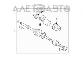 Привод полуось передняя левая Subaru XV Crosstrek 13-17