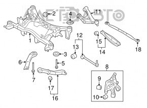 Цапфа зад прав Subaru Forester 14-18 SJ