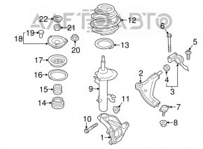 Пружина перед лев Mini Cooper Countryman R60 10-16