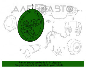 Кермо голий Mini Cooper F56 3d 14- шкіра