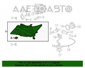 Фара передня права гола Acura MDX 07-13