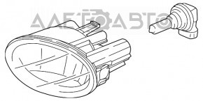 Противотуманная фара птф левая Honda HR-V 16-22 новый OEM оригинал