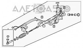 Рейка рульова Subaru Forester 14-18 SJ обрізана проводка