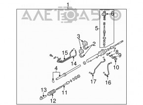 Рульова тяга з наконечником ліва Subaru b10 Tribeca 08-14