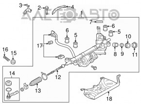 Защита рулевой рейки Subaru Legacy 15-19