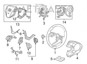 Кнопки керма лев Honda CRV 12-16