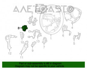 Кнопка управління на кермі ліва Honda Accord 13-17 мат