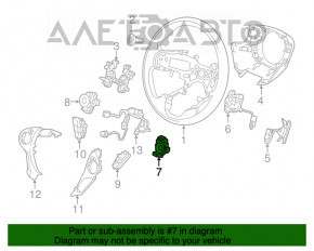 Кнопки керування на кермі прав Honda Accord 13-17 мат