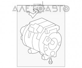 Компрессор кондиционера Honda Accord 13-17 3.5 топляк на З/Ч MC447280-2122