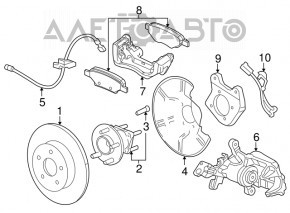 Датчик ABS задній лівий Chevrolet Cruze 16-