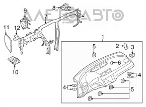 Торпедо передняя панель без AIRBAG VW CC 08-17 беж