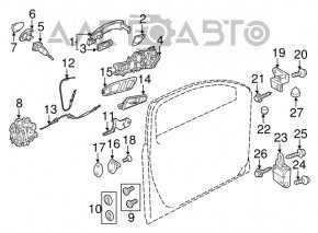 Петля двери верхняя передняя левая VW CC 08-17