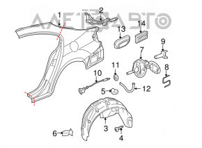 Щиток вентиляции правый VW Jetta 11-18 USA новый OEM оригинал